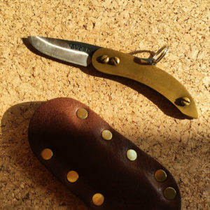 brass folding knife